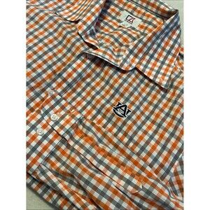 Cutter & Buck Auburn Tigers Men's L Plaid Button Down Shirt